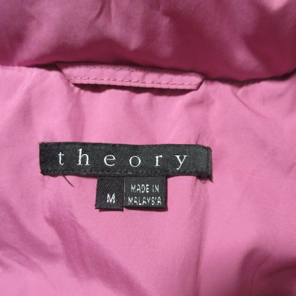 Y2K Theory Pink Down Puffer Vest Jacket sz M Quilted Pockets Designer Athleisure - Picture 8 of 8